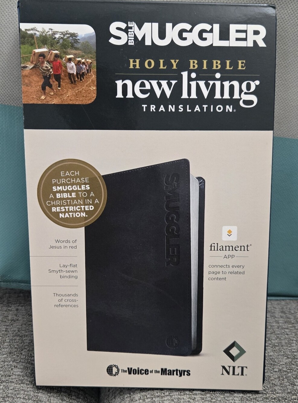 Bible Smuggler Holy Bible New Living Translation NLT Filament HC Red Letter